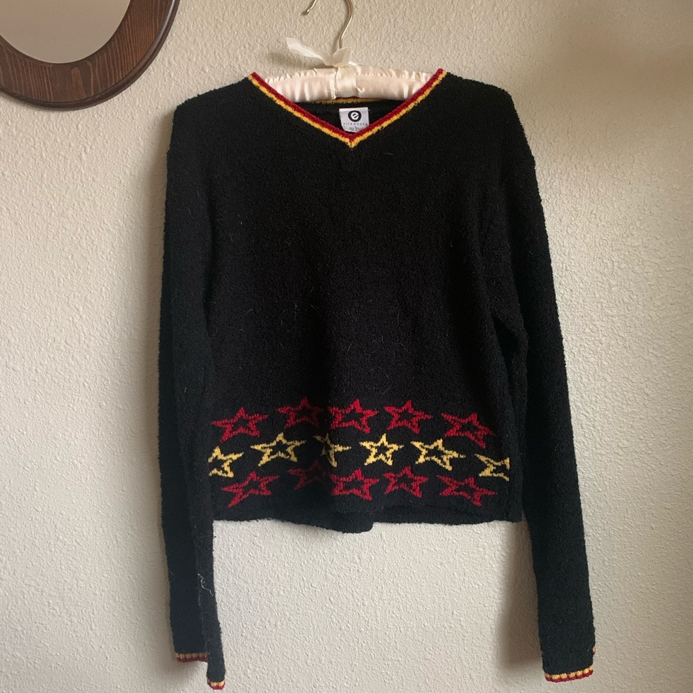 Y2k v neck sweater